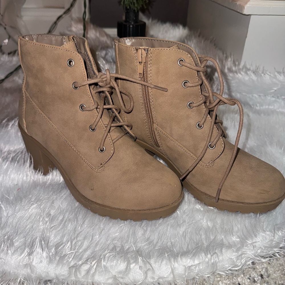 Soda Brown Lace-Up Kids Boots